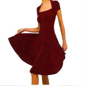 Norma Kamali Red Fit & Flare Dress